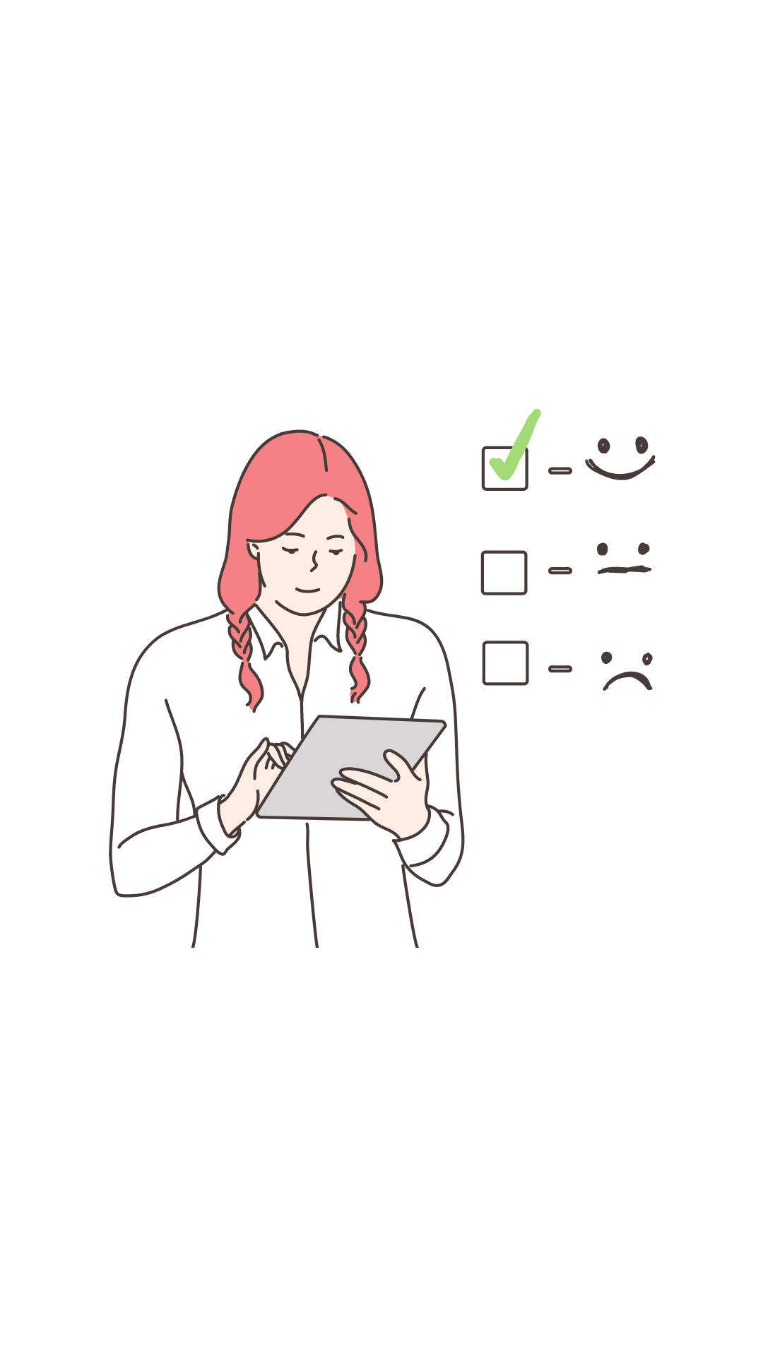 A person checks their grades.